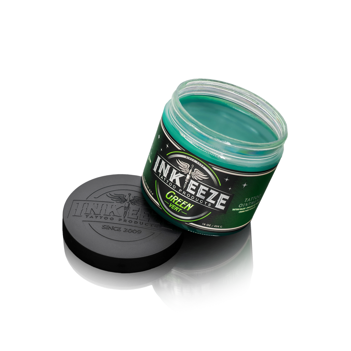 INK-EEZE Green Vert Tattooing Ointment - 16oz Jar
