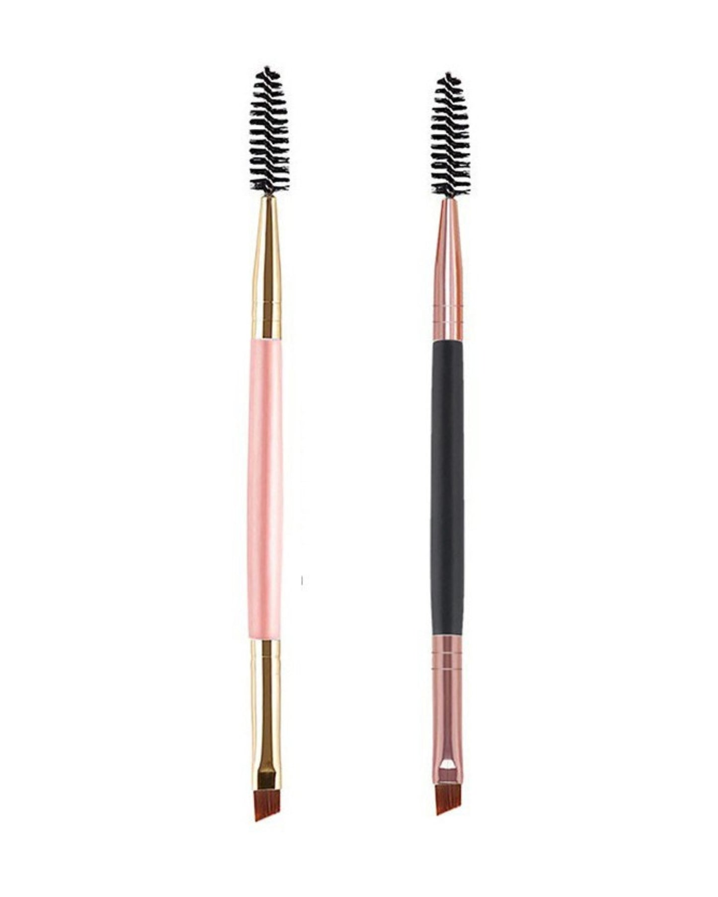 Cepillo angular profesional para cejas con cepillo giratorio: herramienta dual para cejas y pestañas