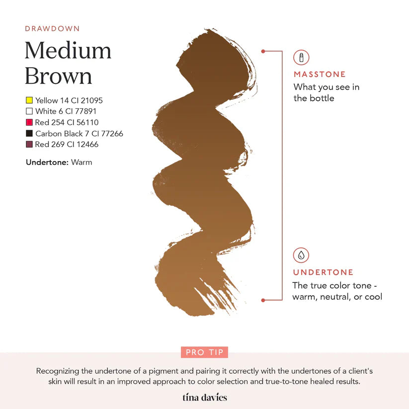 Tina Davies Medium Brown – Pigmento para Cejas 1/2oz