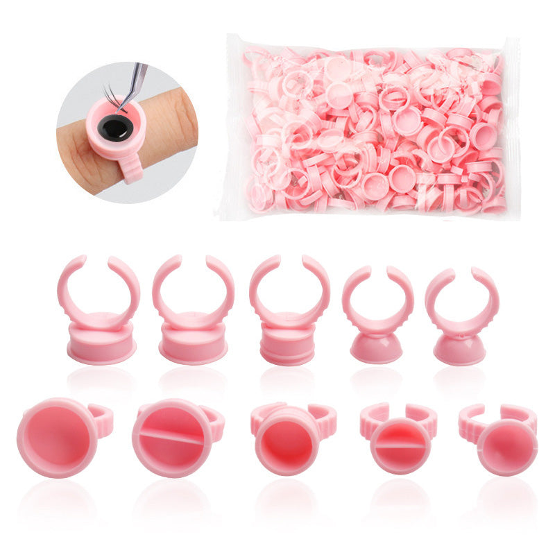 Anillos de pegamento desechables: soportes adhesivos para extensiones de pestañas y PMU
