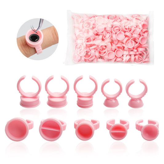 Anillos de pegamento desechables: soportes adhesivos para extensiones de pestañas y PMU