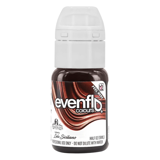 Bottle of Evenflo Colours hair dye on a white background