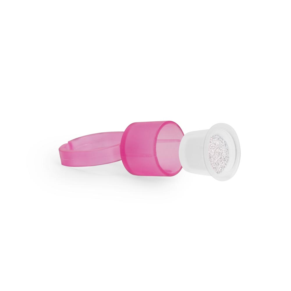 Ink Cup Holder Finger Ring – Pink (50 pcs)