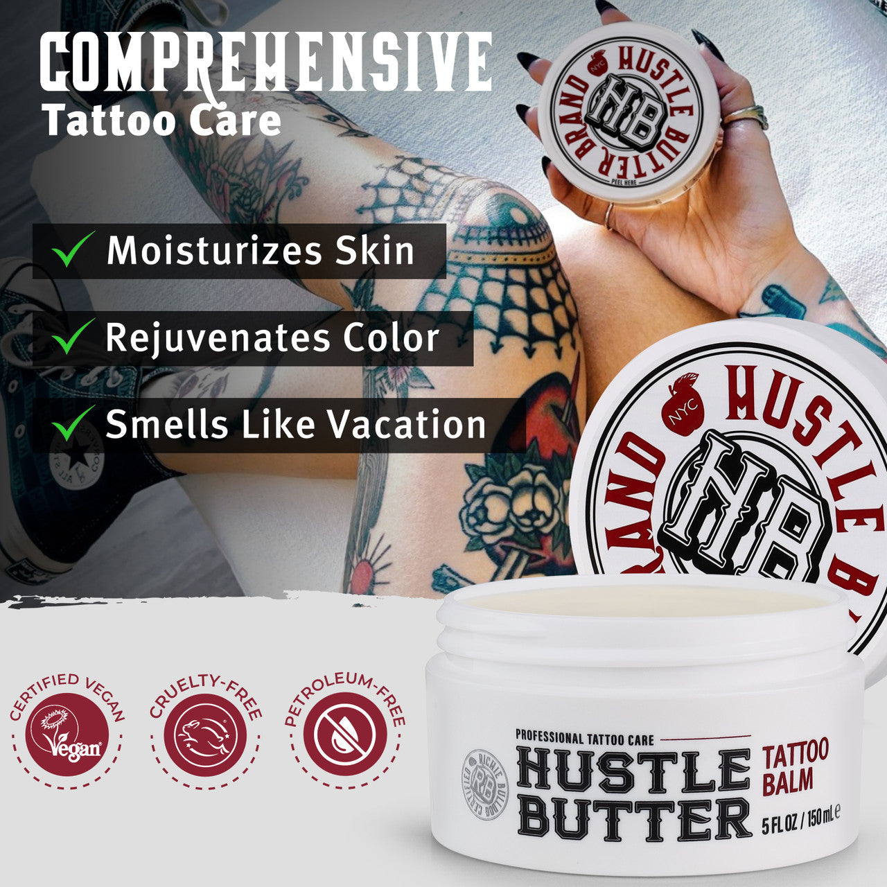 Hustle Butter Deluxe Tattoo Aftercare – 5oz lo