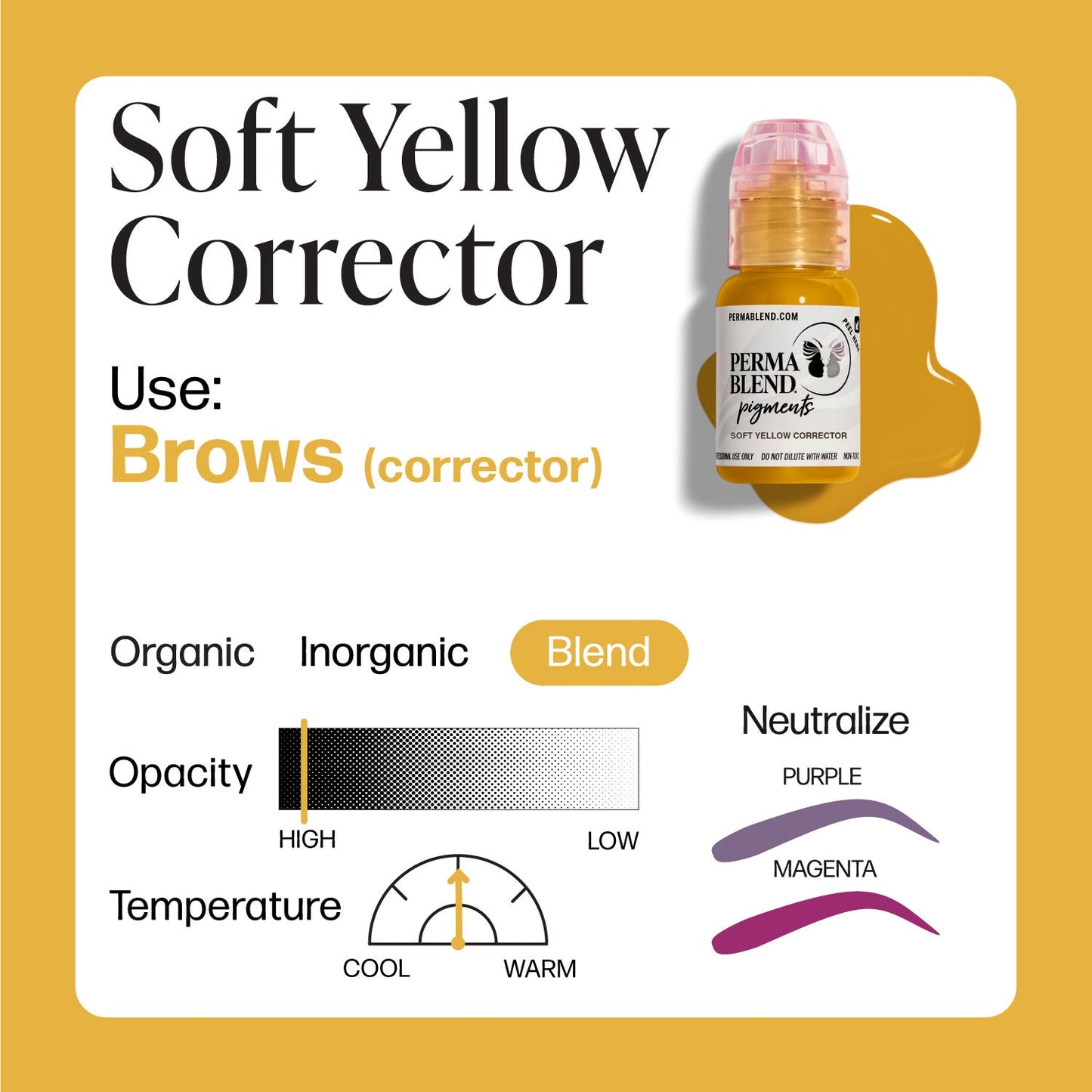 Perma Blend Soft Yellow Corrector – 1/2oz