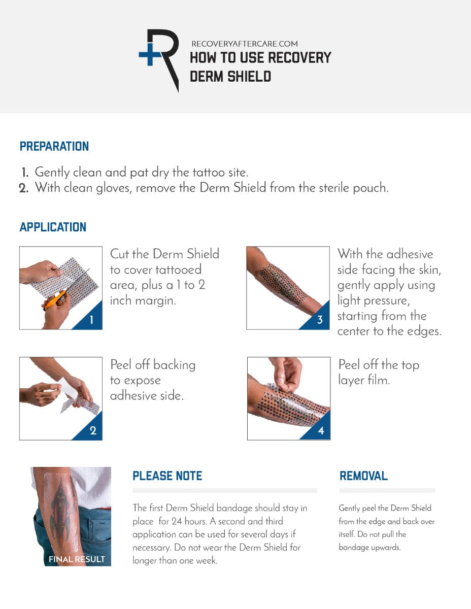 Recovery Derm Shield – Breathable Tattoo Bandage