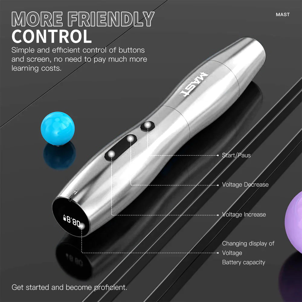 Mast P20 Wireless Pen Machine With 2.5MM Stroke With Two Batteries