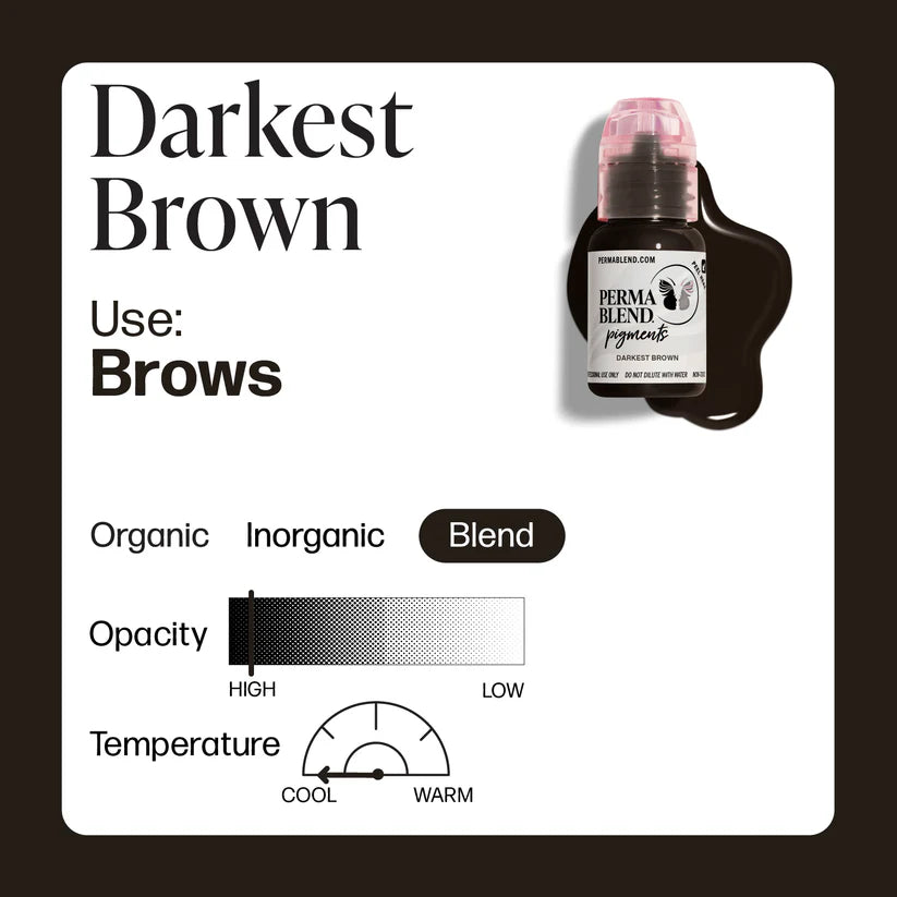 Perma Blend Darkest Brown – Brow Pigment 1/2oz