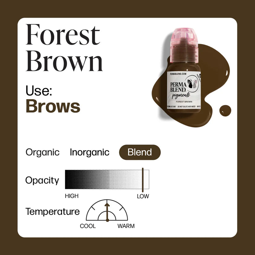 Perma Blend Forest Brown – Pigmento para cejas 1/2oz