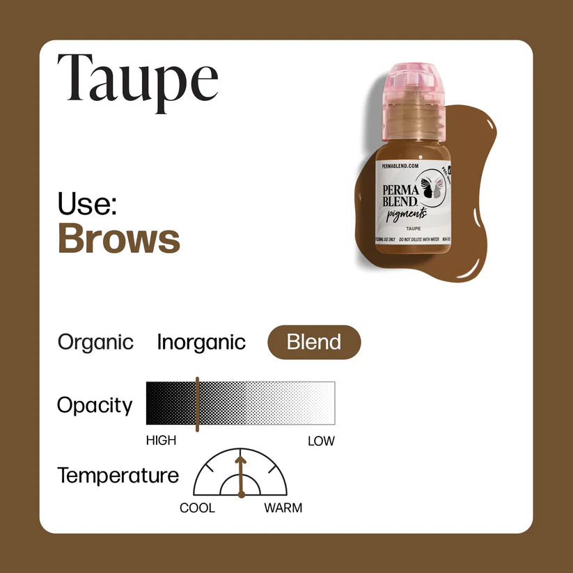 Perma Blend Taupe – Pigmento para cejas 1/2oz