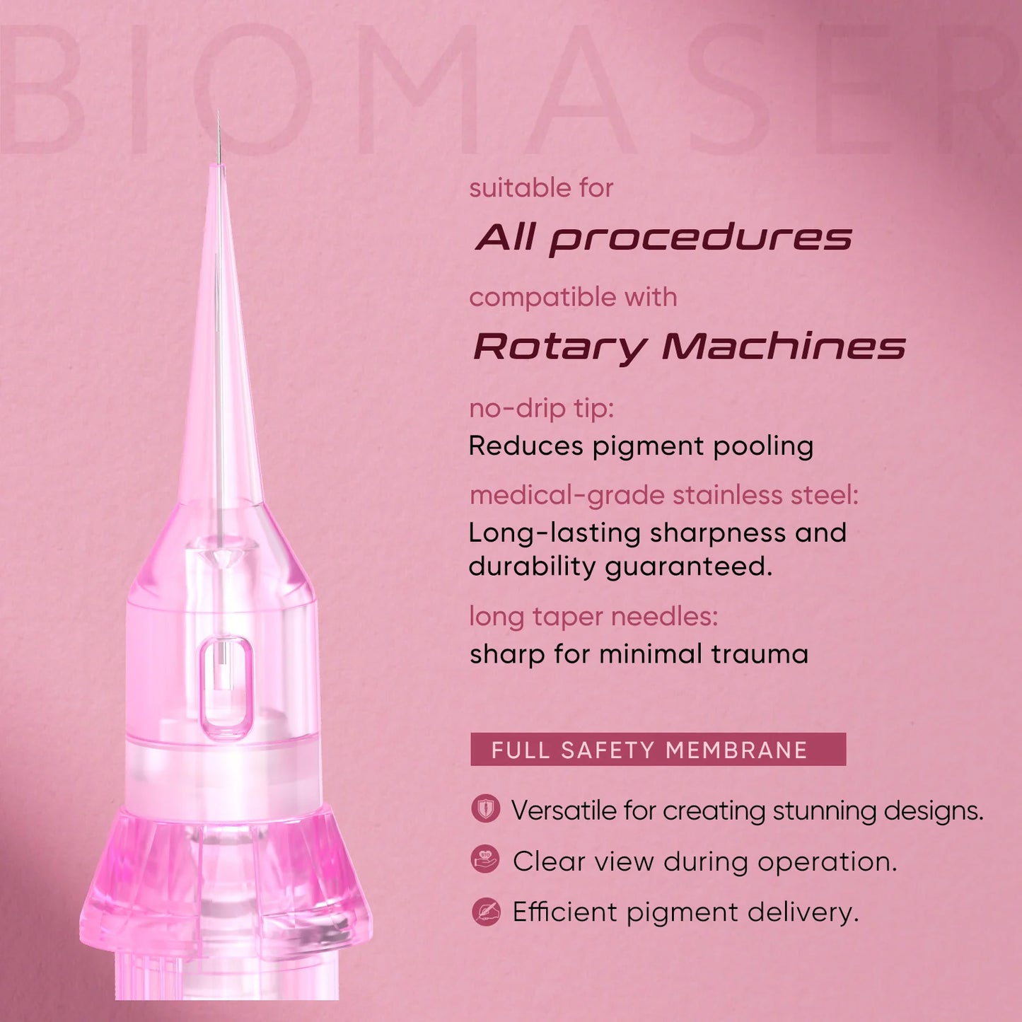 1RL 3RL 5RL 7RL microblading cartridge needle 0.30mm Biomaser Pinky Pro Compatibility