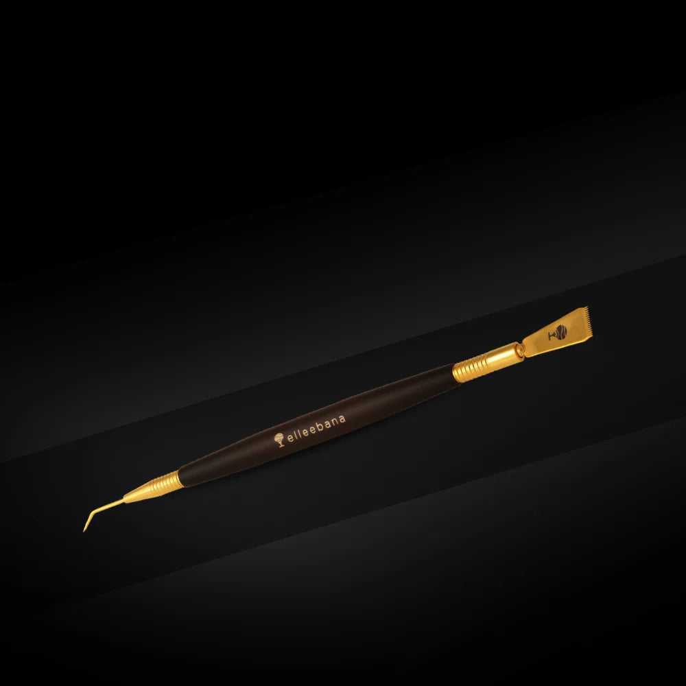 Gold and black tool with 'ellesse' branding on a dark background
