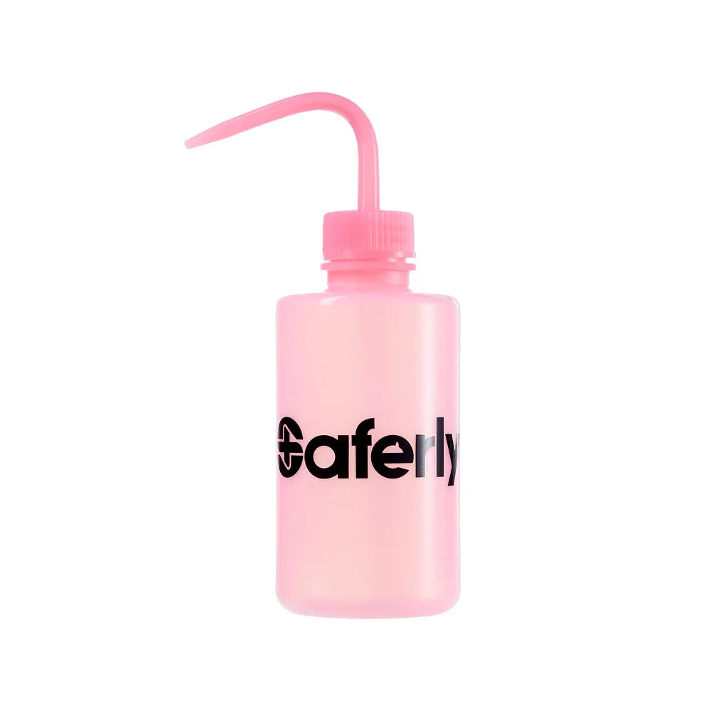 Botella de lavado a presión Saferly – Rosa (250 ml / 500 ml)