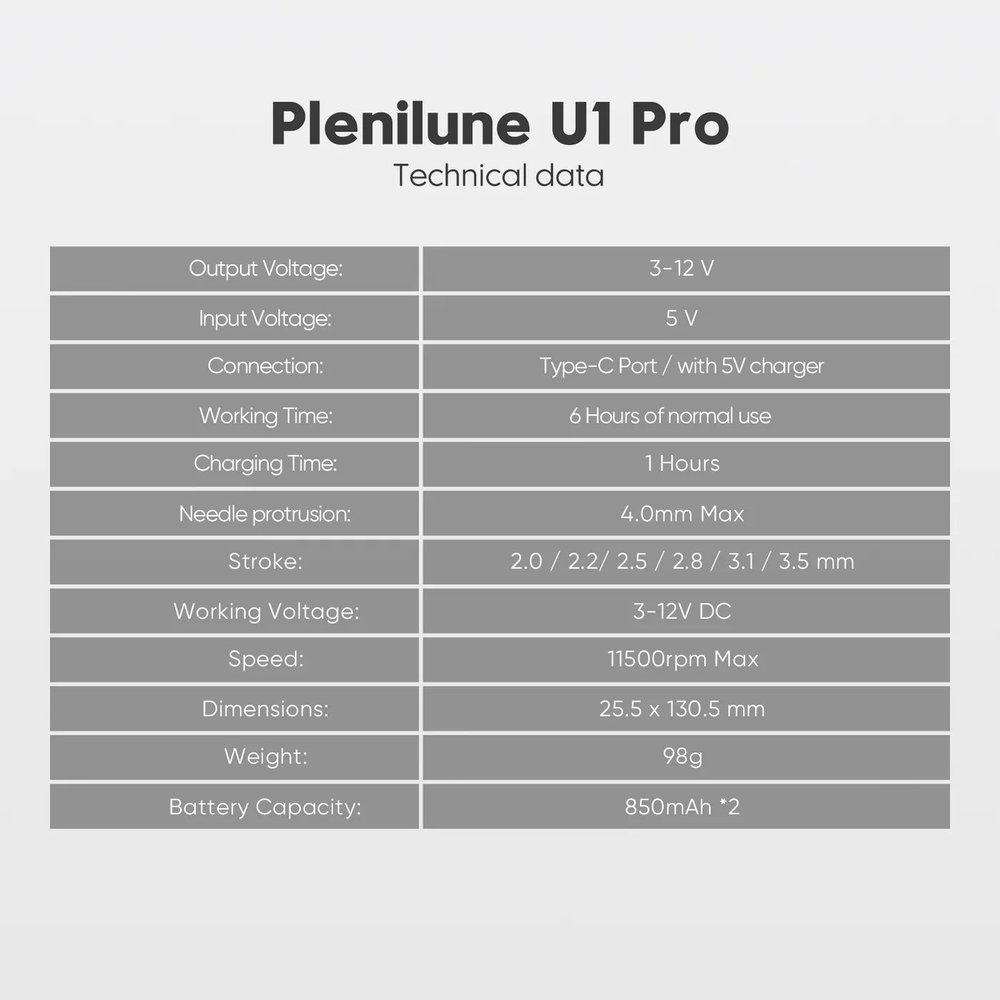 Biomaser Plenilune U1 Pro Wireless Tattoo & PMU Machine – Adjustable Stroke