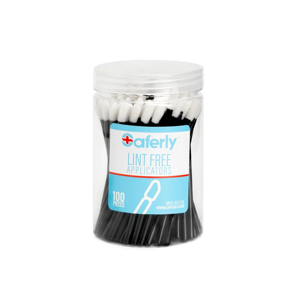 Saferly Lint Free Applicators – Tub of 100 | PMU & Piercing Supplies
